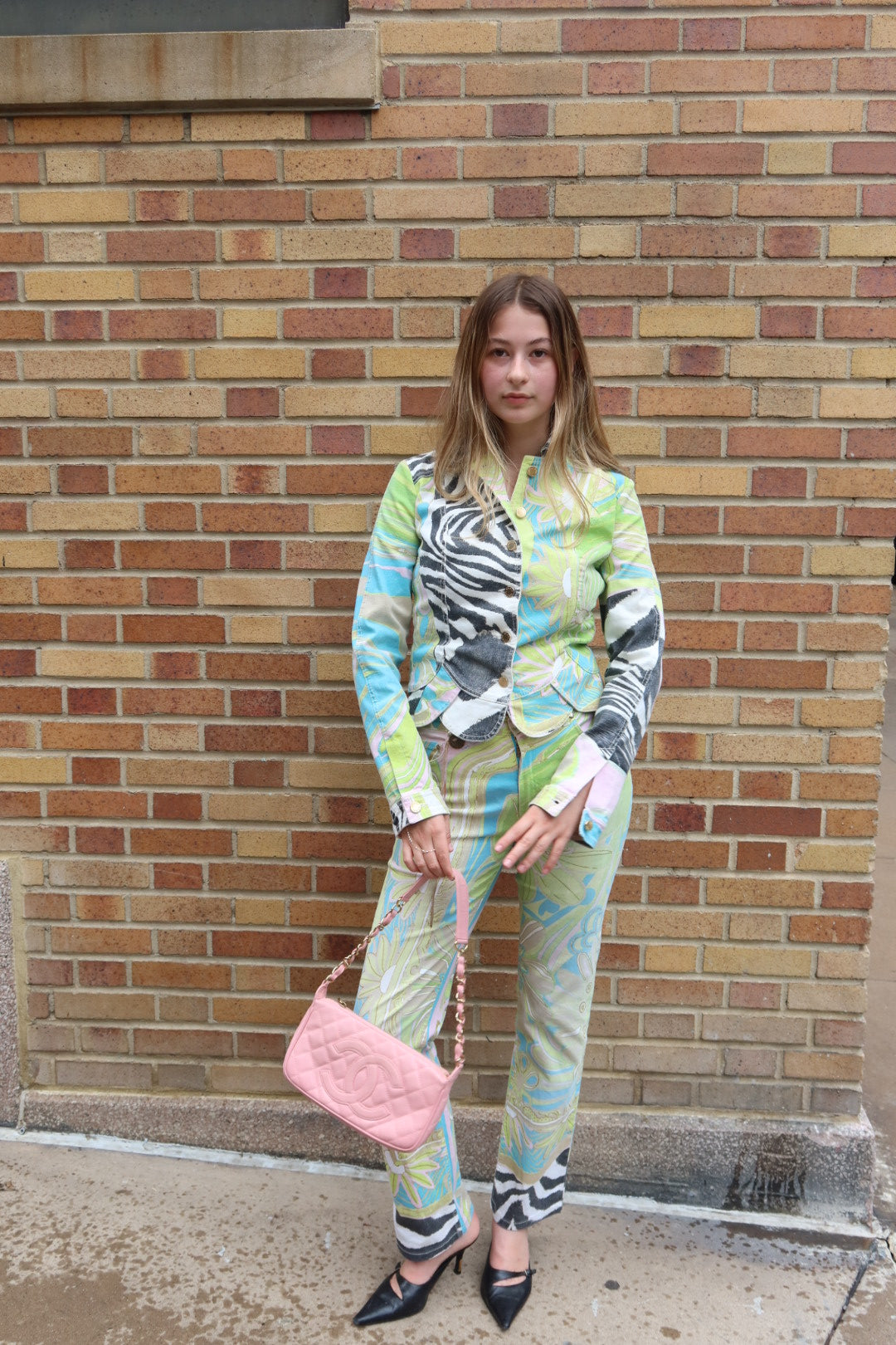 Roberto Cavalli Green Zebra Set
