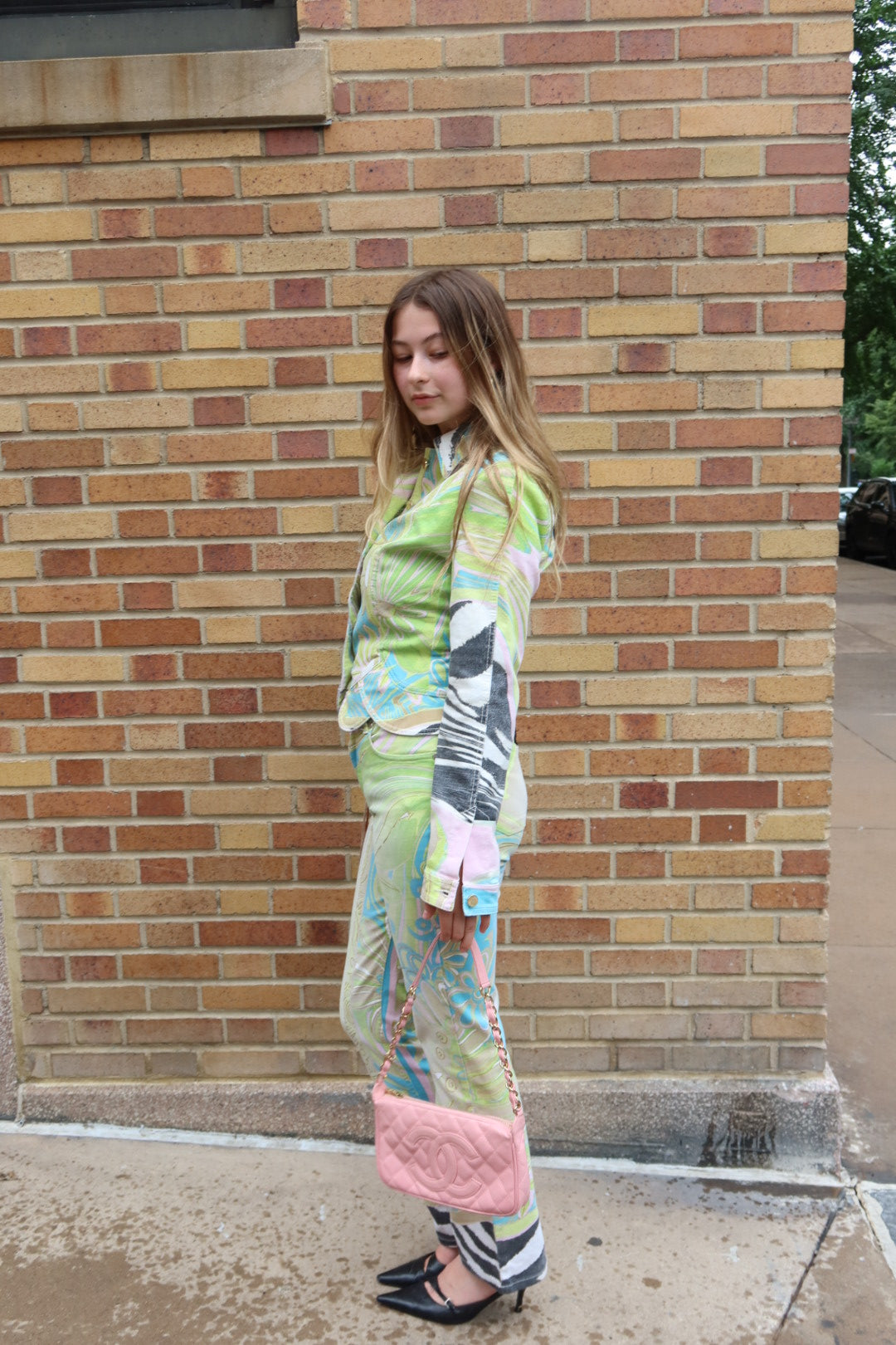 Roberto Cavalli Green Zebra Set