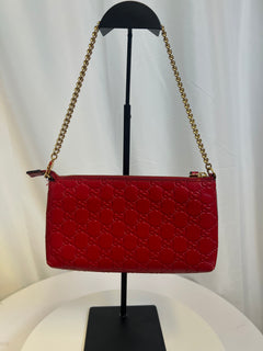 Gucci Red GG Chain Shoulder Bag