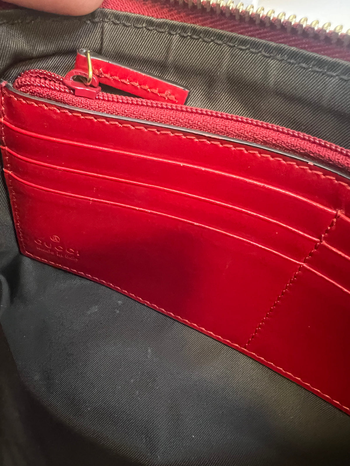 Gucci Red GG Chain Shoulder Bag