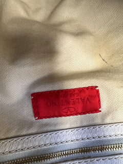 Valentino Zebra Pony Hair & White Leather Shoulder Bag c. 2005