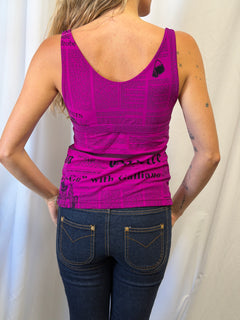 John Galliano Gazette Newspaper Print Buckle Top