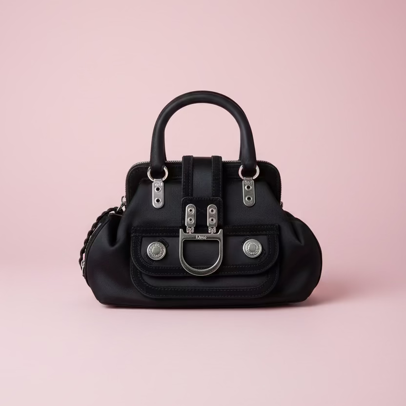 Christian Dior Hardcore Mini Satin & Suede Tote - John Galliano Era