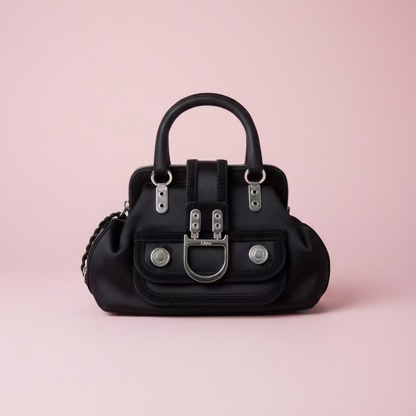 Christian Dior Hardcore Mini Satin & Suede Tote - John Galliano Era