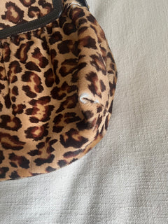 Fendi Jumbo Chef Leopard Pony Hair Hobo Bag