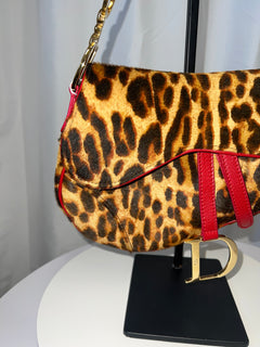 Christian Dior Pony Hair Leopard Saddle