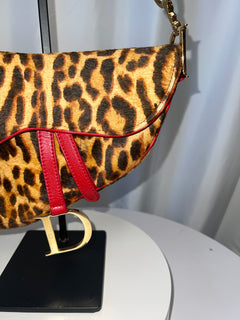 Christian Dior Pony Hair Leopard Saddle