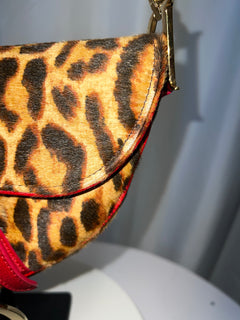 Christian Dior Pony Hair Leopard Saddle