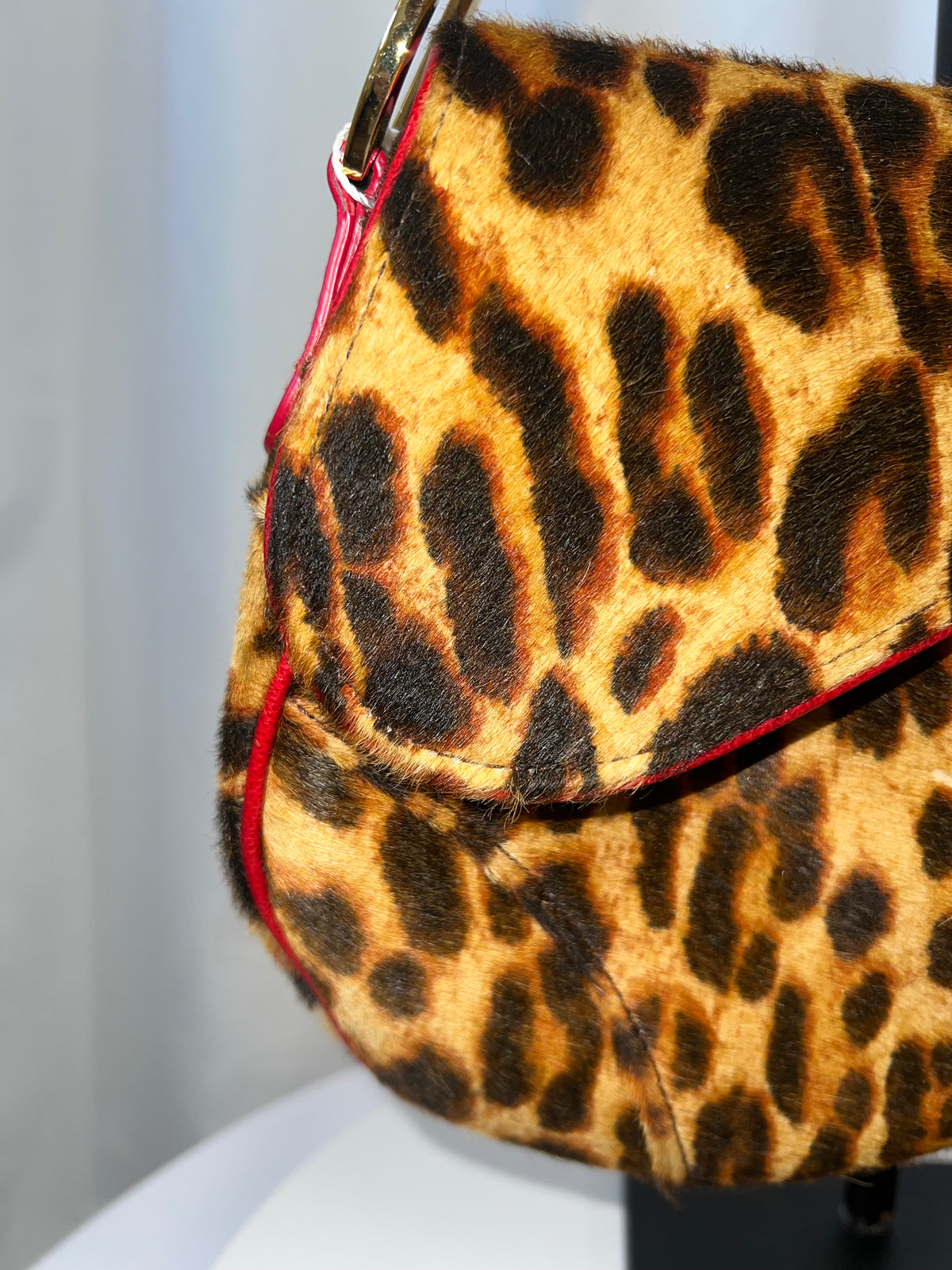 Christian Dior Pony Hair Leopard Saddle