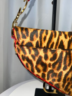 Christian Dior Pony Hair Leopard Saddle