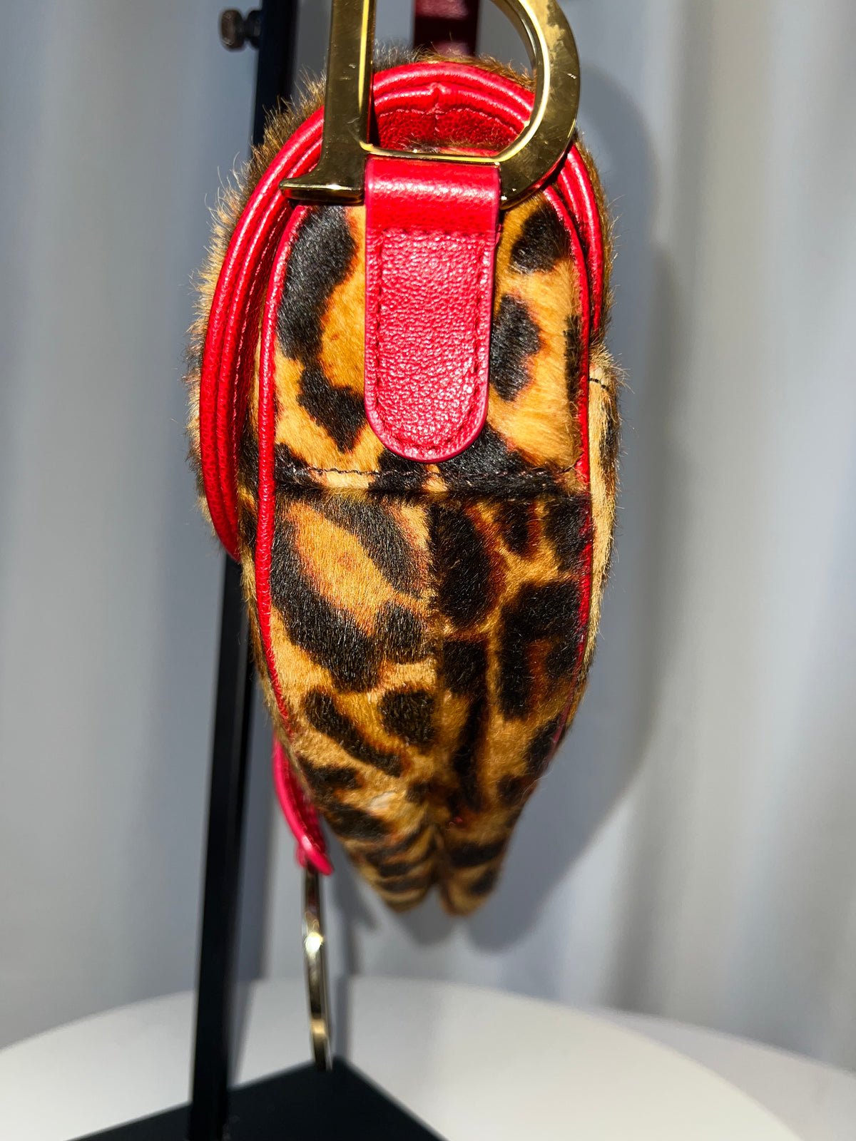Christian Dior Pony Hair Leopard Saddle
