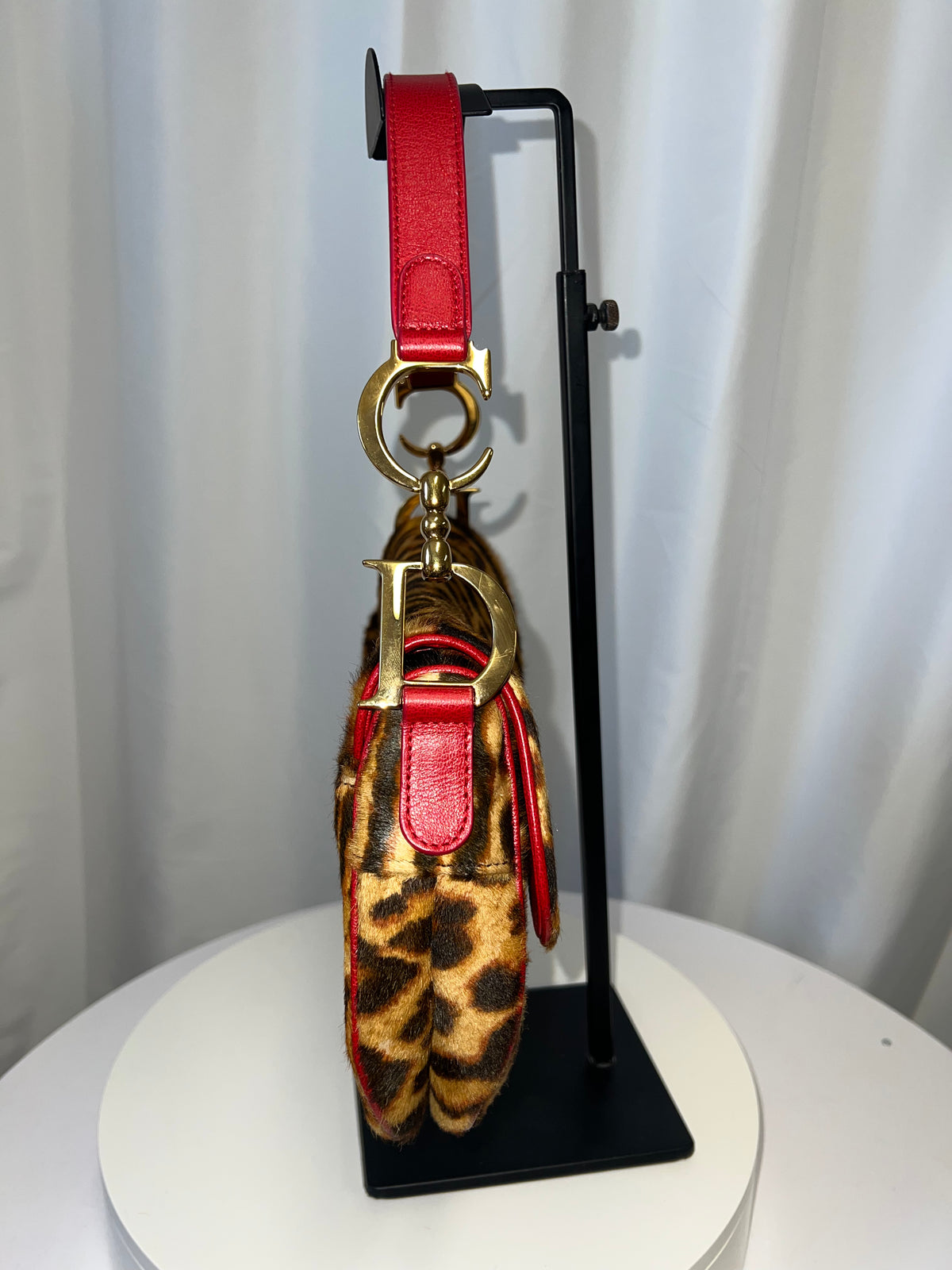 Christian Dior Pony Hair Leopard Saddle