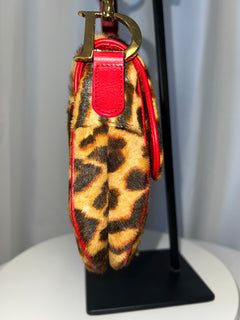 Christian Dior Pony Hair Leopard Saddle