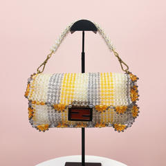 Fendi Beaded Floral Baguette