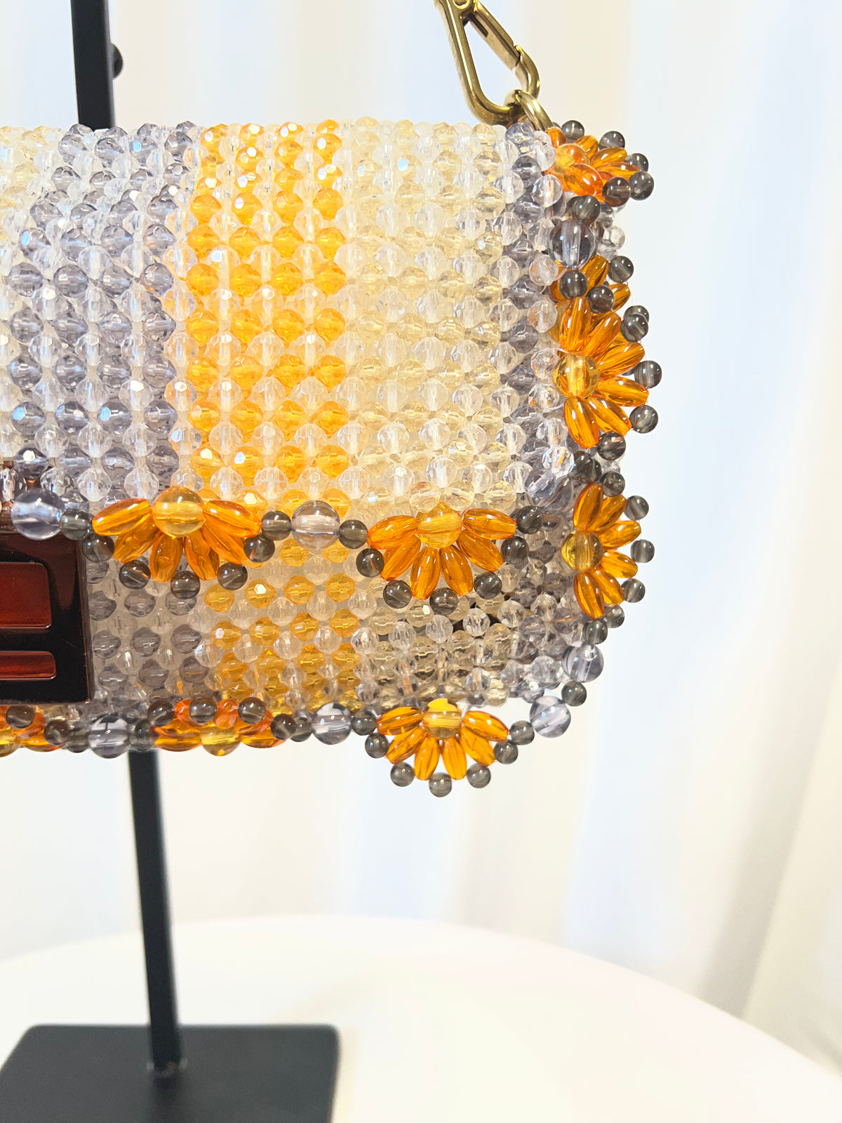 Fendi Beaded Floral Baguette