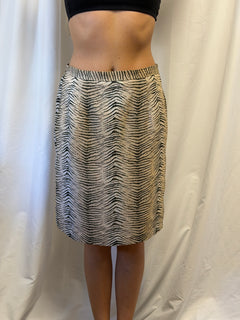 Vintage Zebra Print Pencil Skirt