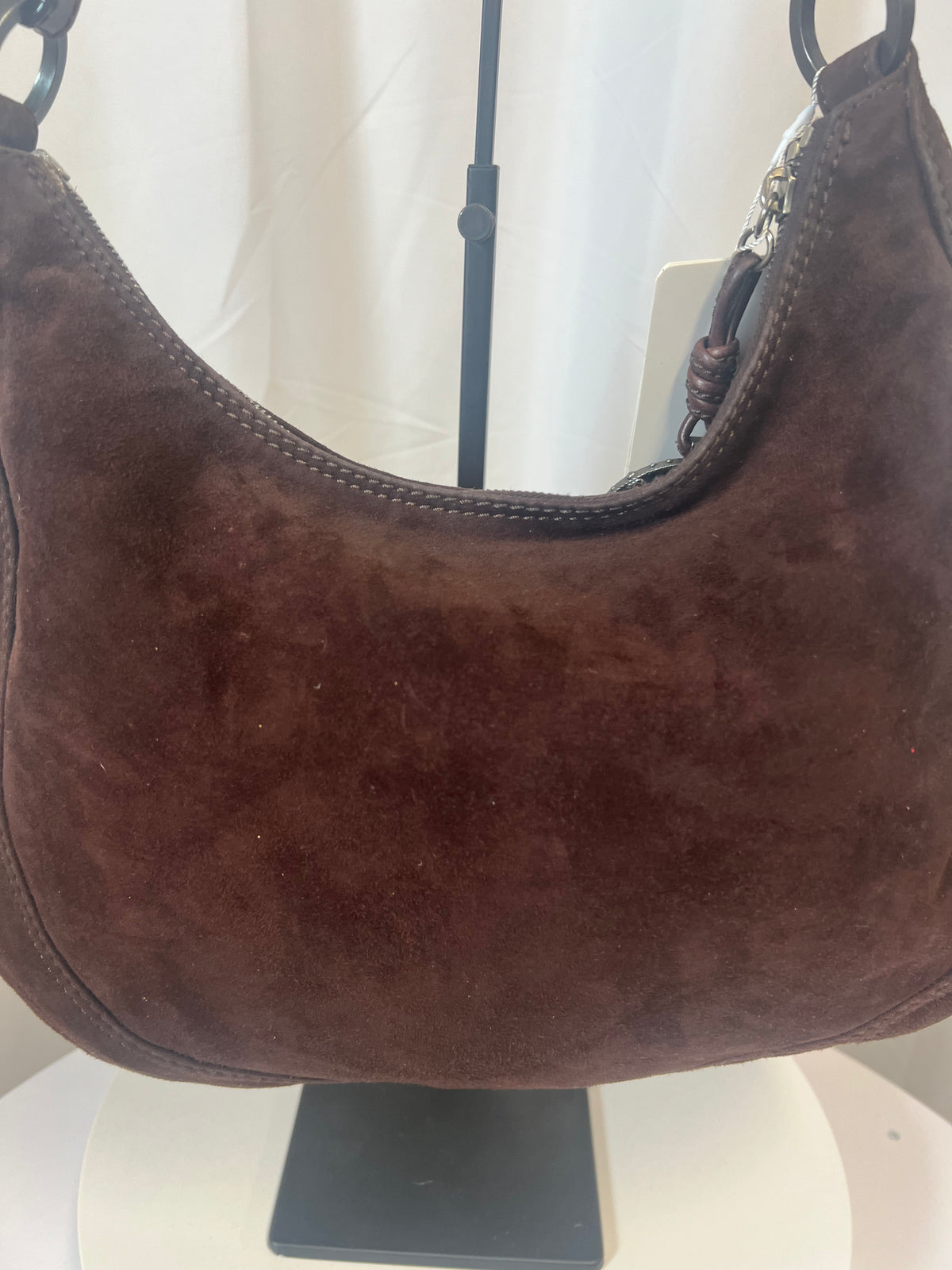 Valentino Garavani Embroidered Suede Shoulder Bag