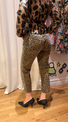 Dolce & Gabbana Leopard Print Cropped Pants