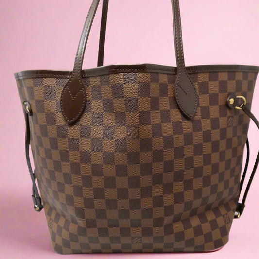 Louis Vuitton Damier Ebene Neverfull Tote Bag