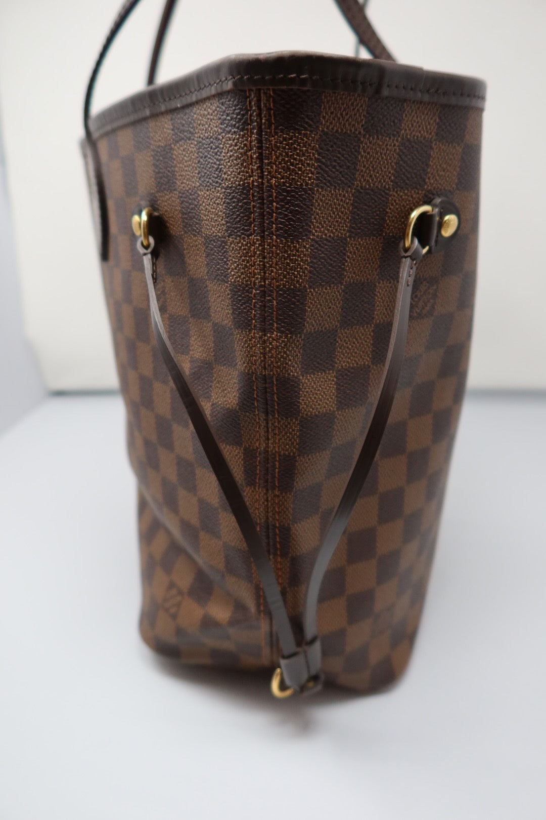 Louis Vuitton Damier Ebene Neverfull Tote Bag