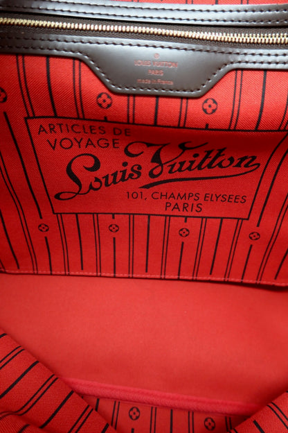 Louis Vuitton Damier Ebene Neverfull Tote Bag