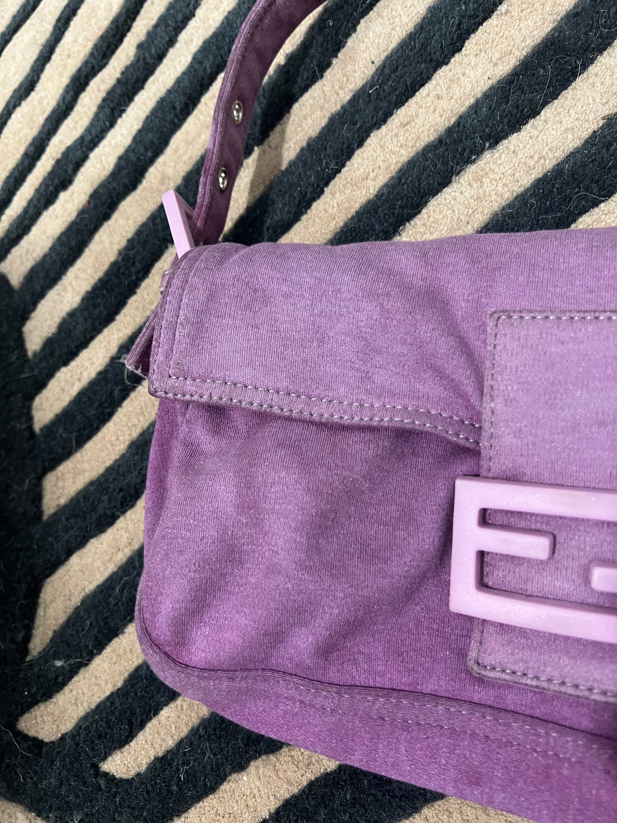 Fendi Purple Baguette Fabric