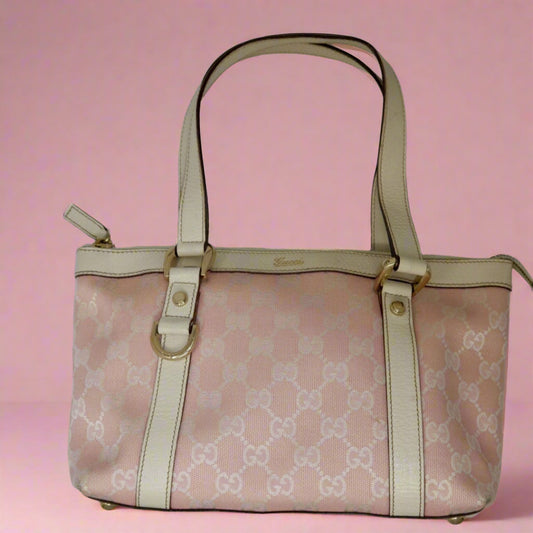 Gucci Abbey GG Mini Tote Bag Pink Hand Bag