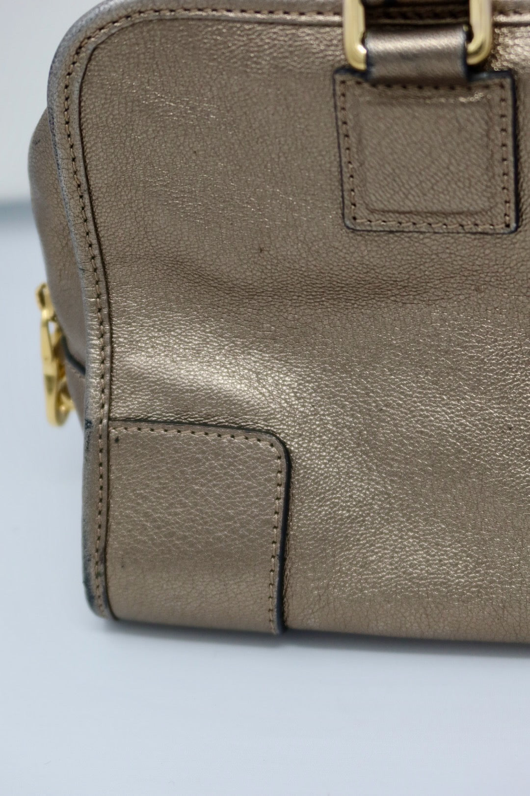 Loewe Anagram Leather Amazona Silver Bag