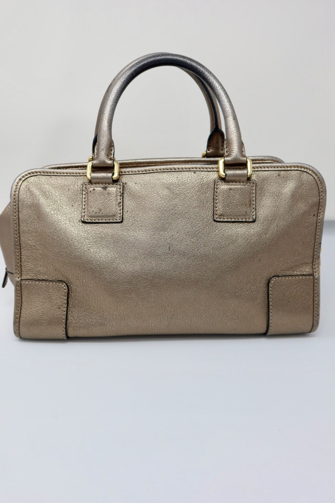 Loewe Anagram Leather Amazona Silver Bag