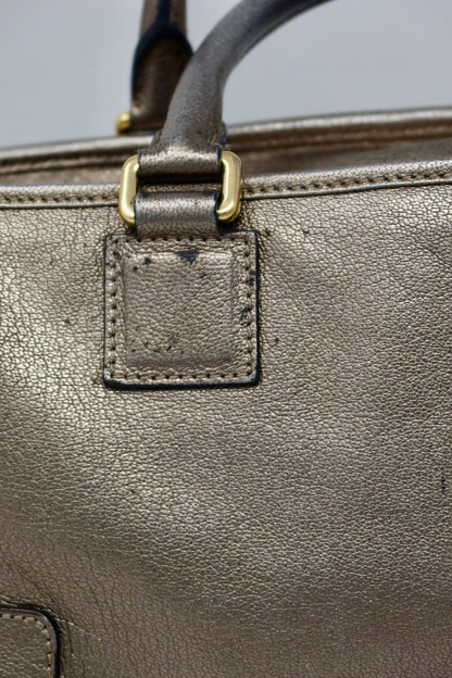 Loewe Anagram Leather Amazona Silver Bag