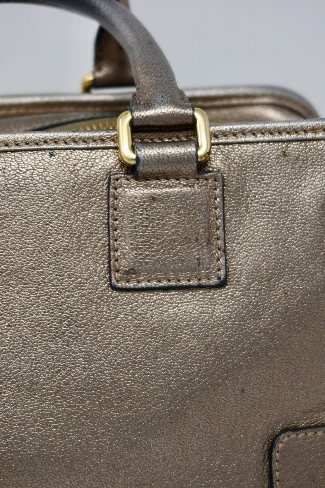 Loewe Anagram Leather Amazona Silver Bag