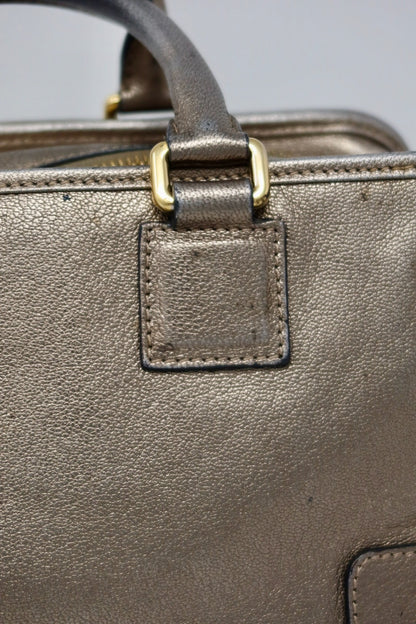 Loewe Anagram Leather Amazona Silver Bag