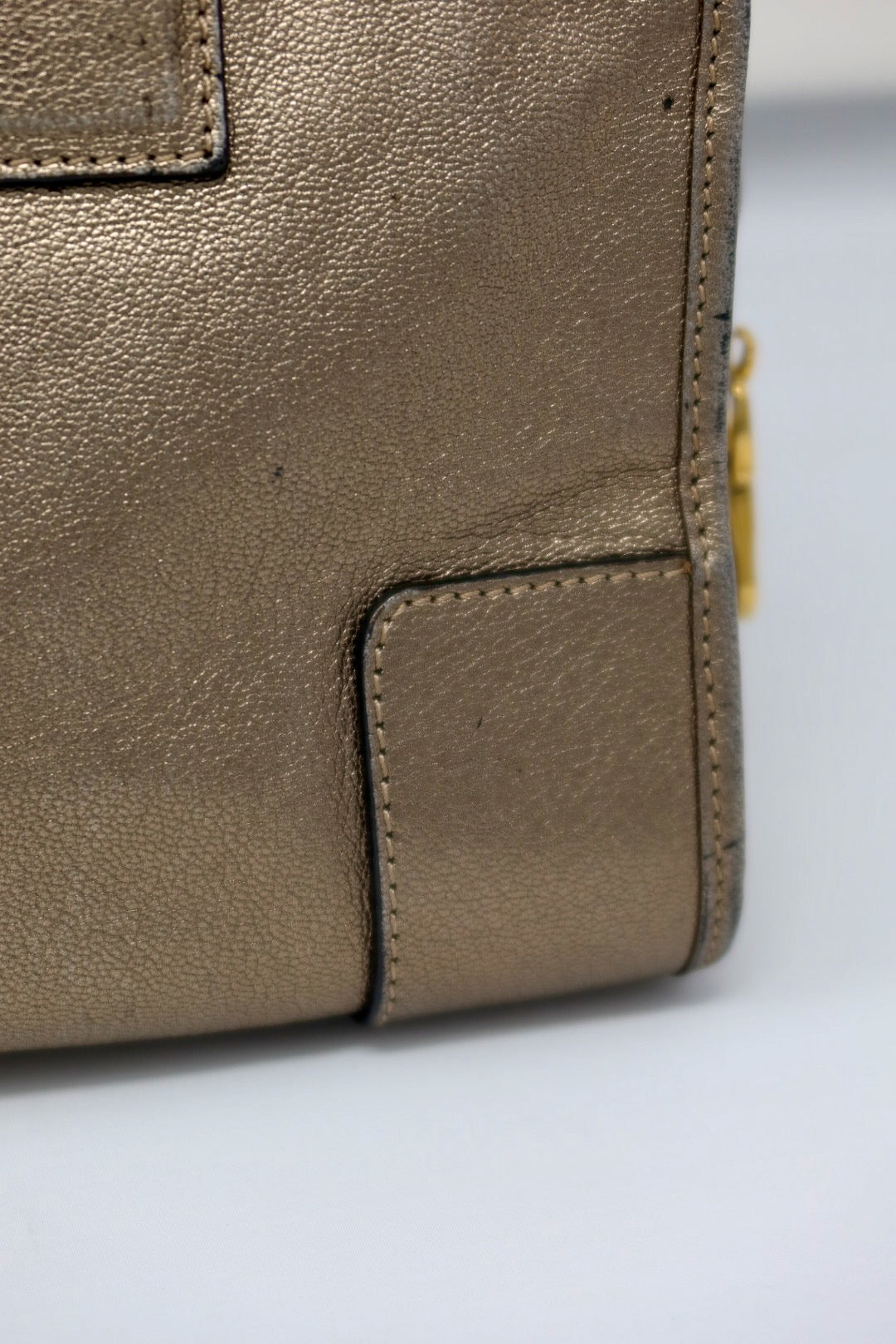 Loewe Anagram Leather Amazona Silver Bag