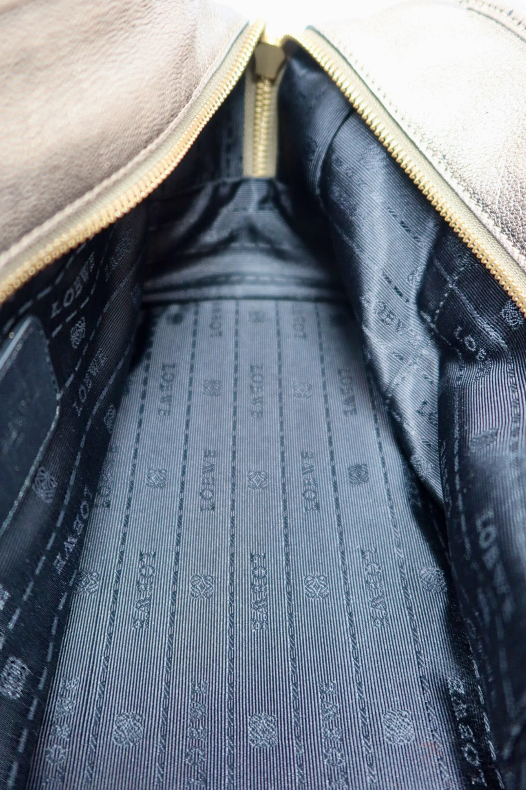 Loewe Anagram Leather Amazona Silver Bag