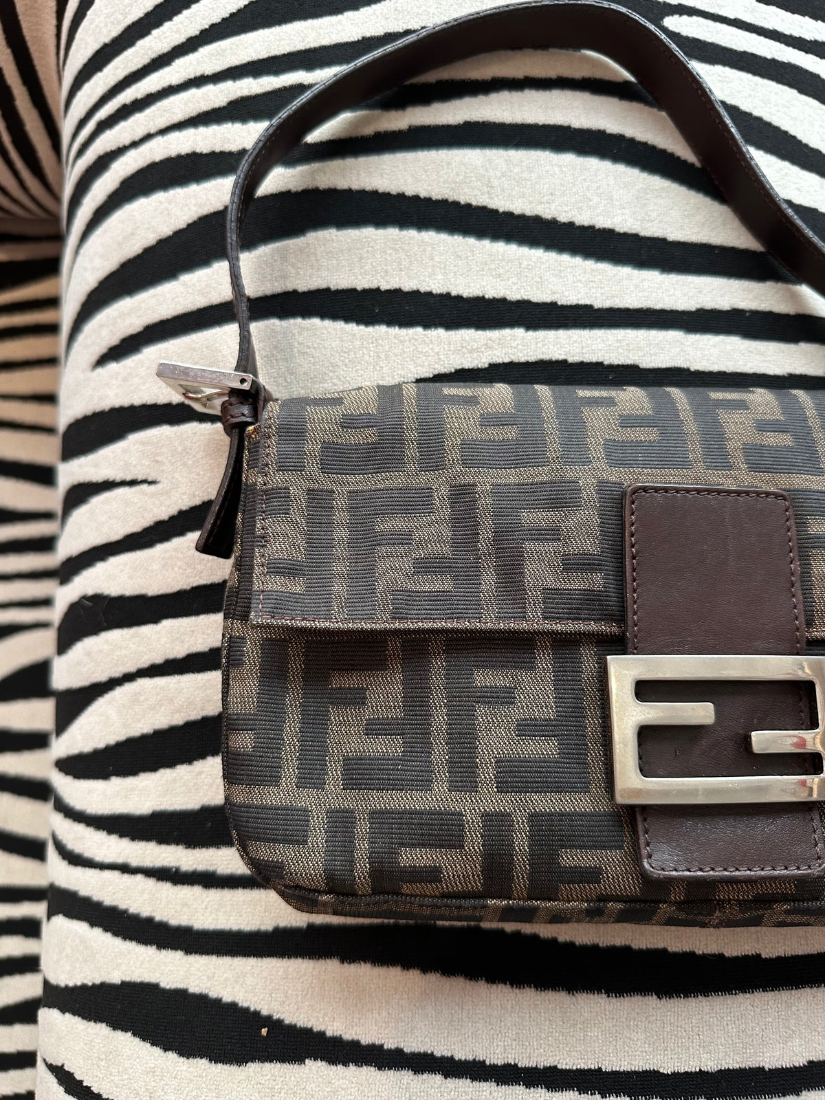 Fendi Baguette Canvas Zucca Print