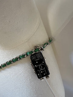 CHANEL Black Fringed Tweed Flap Wallet on Chain (WOC)