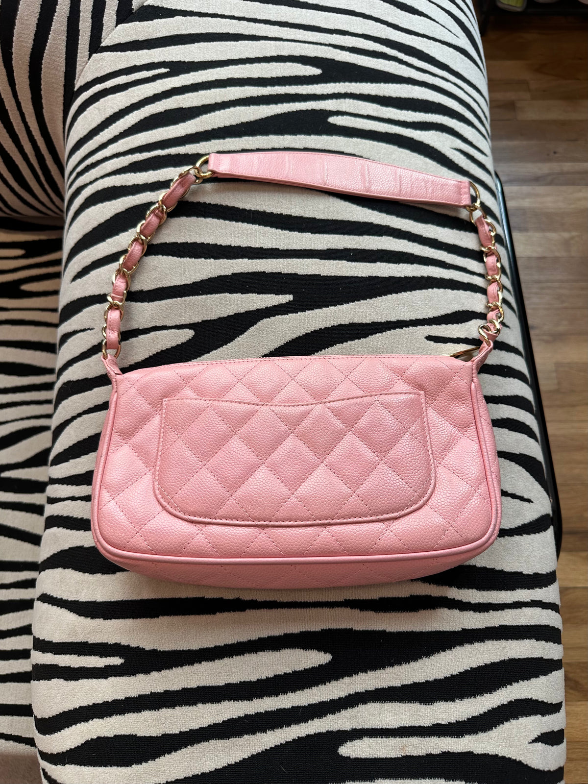 Chanel Pink Caviar CC Shoulder Bag