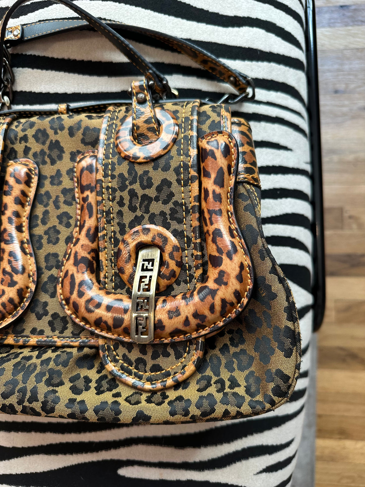 Fendi Leopard Print B Bag (w/ original dust bag)