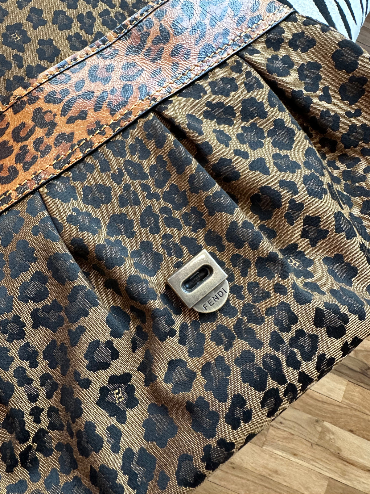 Fendi Leopard Print B Bag (w/ original dust bag)
