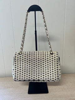 CHANEL Flap Bag Beige Woven Knit