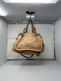 Chloe Paraty Beige Python with Shoulder Strap