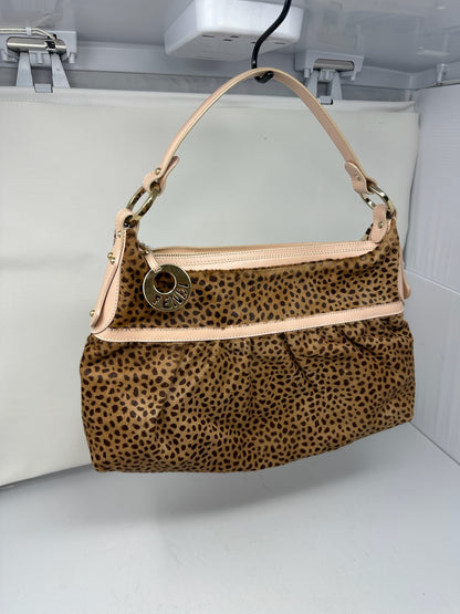 Fendi Chef Leopard Print Pony Hair Shoulder Bag