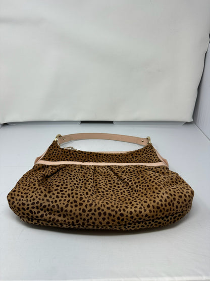 Fendi Chef Leopard Print Pony Hair Shoulder Bag