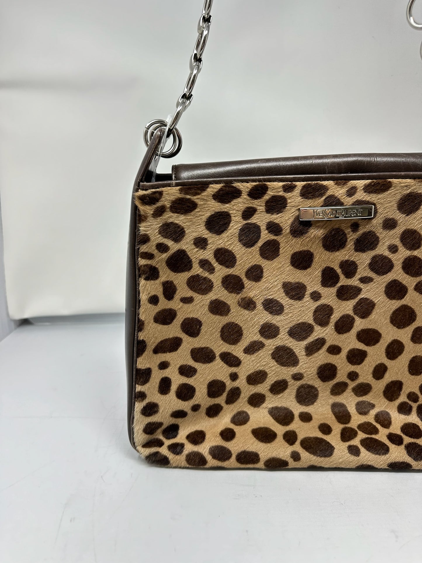 YSL Leopard Print Pony Hair (comes with original duster)