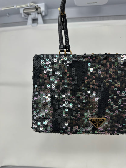 Prada Black Sequin Handbag