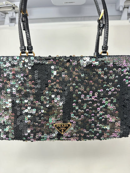 Prada Black Sequin Handbag