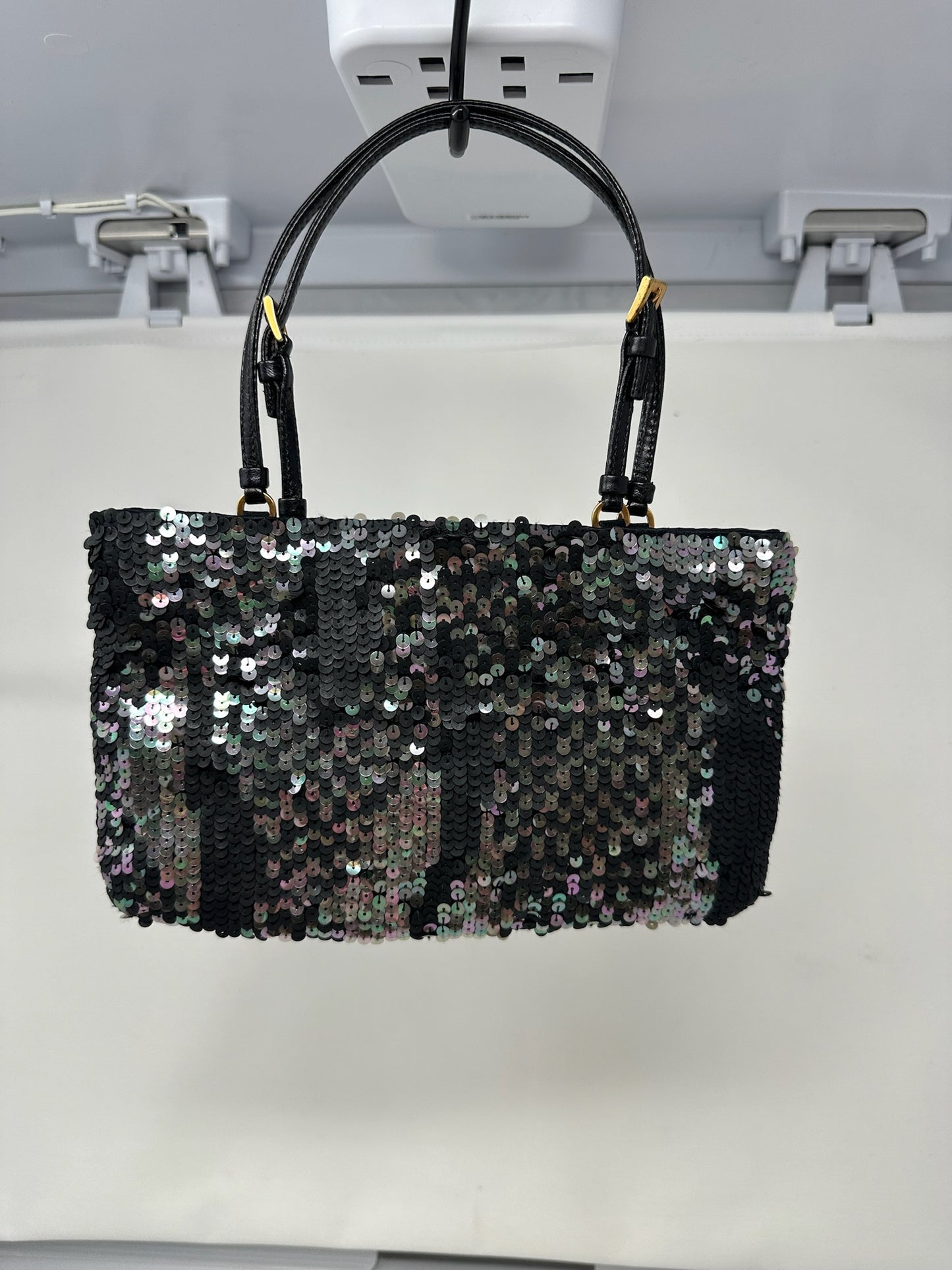 Prada Black Sequin Handbag