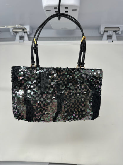 Prada Black Sequin Handbag
