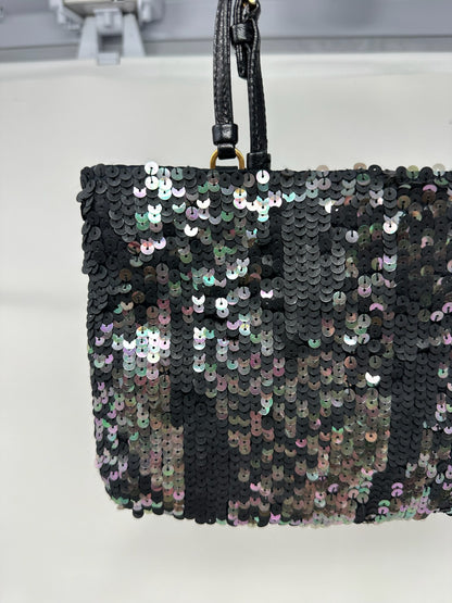 Prada Black Sequin Handbag