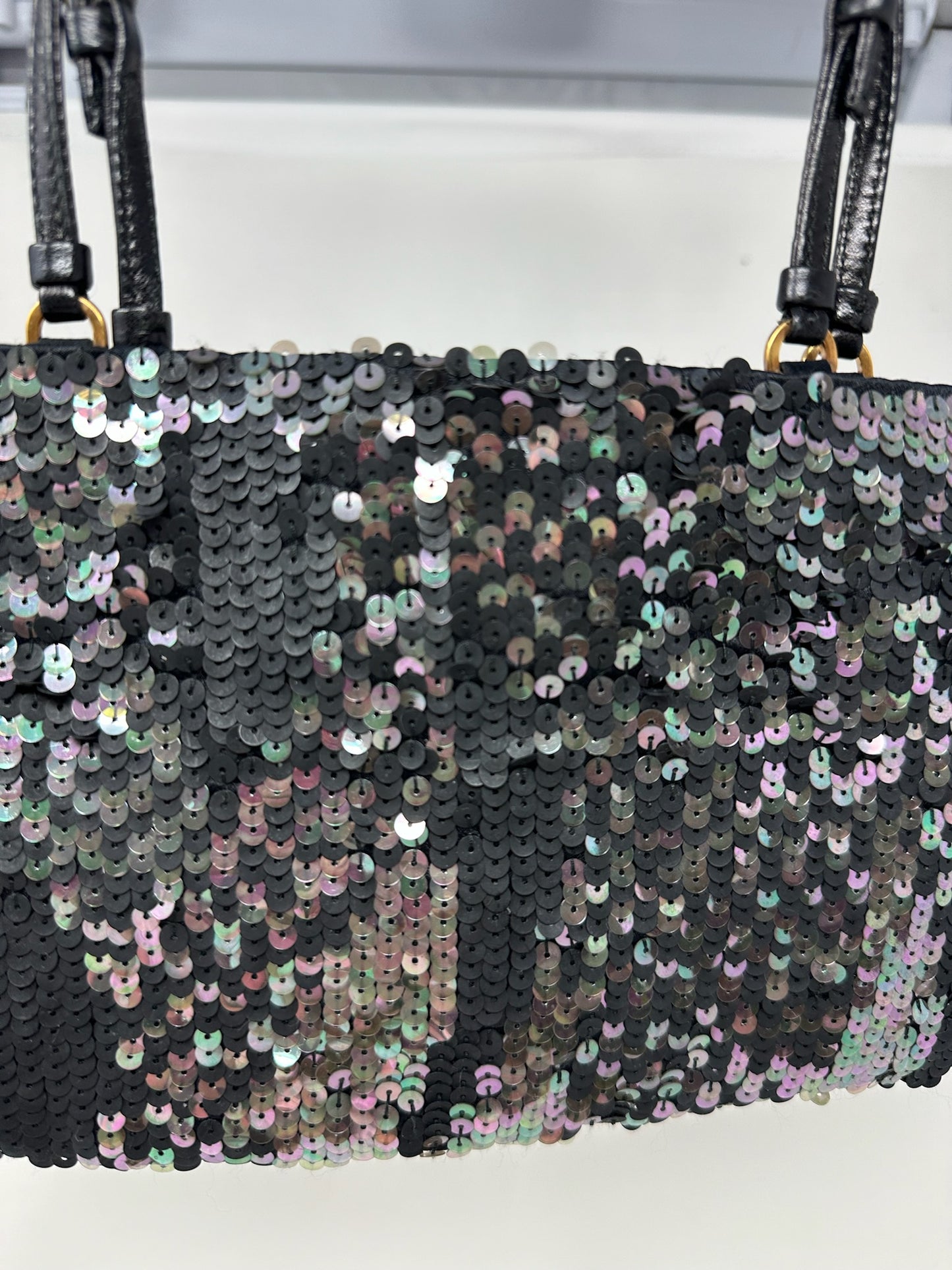 Prada Black Sequin Handbag